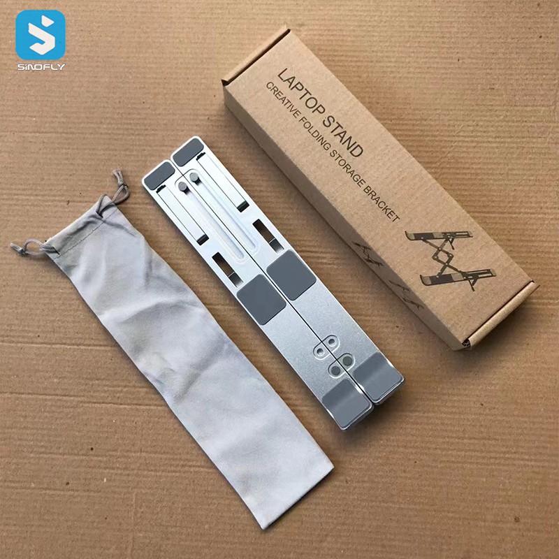 Foldable lifting telescopic aluminum alloy portable tablet notebook bracket